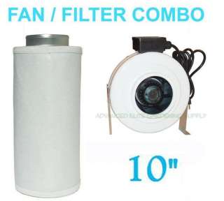 10 INLINE Duct Fan COMBO inch scrubber Carbon Filter  