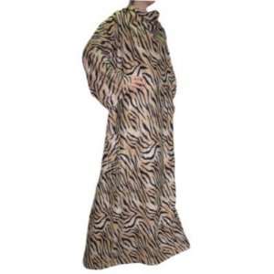  Snuggle Wrap Tiger Print Cosy Slanket Sleeved Fleece
