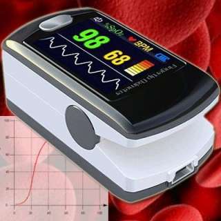 CE OLED Fingertip Pulse Oximeter w free software USB Rechargeable Li 