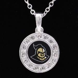    UCF Knights Ladies Silver Round Crystal Necklace