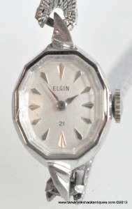 Vintage Ladies Elgin 21J Cocktail Dress Wrist Watch Dodecagon VTG 