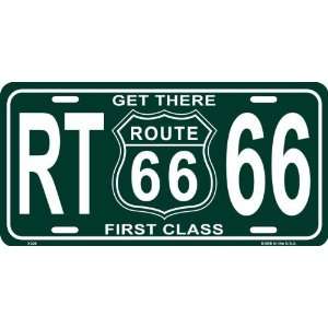  Get There 1st Class Route 66 License Plate Automotive