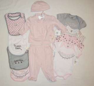 BABY GIRLS CALVIN KLEIN LOT OF CLOTHES, SIZE 3/6 NWT  