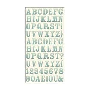  Cosmo Cricket Ready Set Chip Letter Stickers Faded Blue; 3 