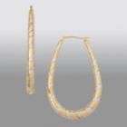  hoops sterling silver and 14 karat yellow gold bonded earrings 