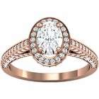 Gems is Me 14K Rose Gold Diamond Engagement Ring Semimount   CENTER 