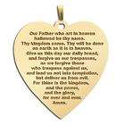   Prayer Heart Pendant, Solid 14k Yellow Gold, 1 in, size of quarter