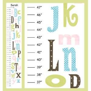    Personalized Alphabet v5 Canvas Growth Chart 