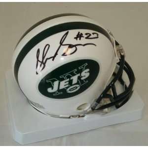 Shonn Greene Autographed Mini Helmet   NY   Autographed NFL Mini 