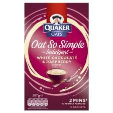 Quaker Oats So Simple Indulge White Chocolate And Raspberry 397G 