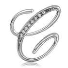 BERRICLE Silver Toned Initial Letter Brooch Pin   C   Jewelry Gift for 
