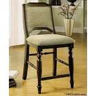 Furniture of america Set of 2 Ladonna Counter Height Chair Upholstered 