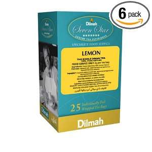 Dilmah Exotic Collection, Lemon Flavored Tea, 25 Count Individually 
