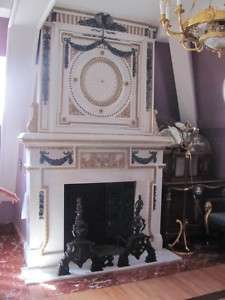 HAND CARVED BEAUTIFUL MARBLE FIREPLACE MANTEL FO006  