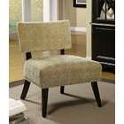   swirl microfiber oversized accent chair with walnut finish wood legs