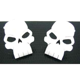 CuffCrazy White Acrylic Skull Cufflinks w/Gift Box