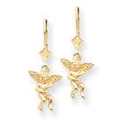 JewelryWeb 14k Polished Angel Leverback Earrings