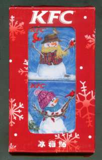 KFC Kentucky Xmas Snowman Fridge Magnet Gift Set of 2  
