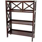 Oriental Furniture Architectural Bookcase Shelf Unit in Cherry