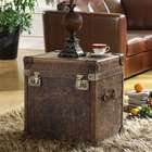 Wildon Home Steamer Leather Storage Cube End Table