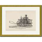 Framed/Matted Print Fifth Size Single Steam Fire Engine Hand Draft 