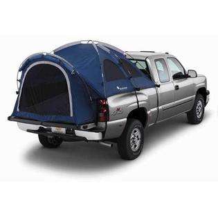   Bed Blue Truck Tent with Awning and White GM Racing Logo 