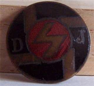 Vintage German Enameled Pin Medal ???? D J Lightning Bolt  