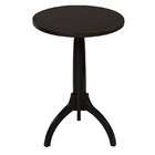 Cooper Classics Side Table with Pedestal in Black and Mahogany Finish