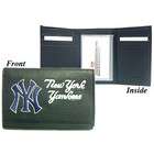 Caseys New York Yankees Embroidered Leather Tri Fold Wallet