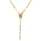 Sea of Diamonds 14k Yellow Gold Bead Rosary Necklace (17)