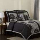 Lush Decor Pasadena 8pc Queen Comforter Set Black/Gray