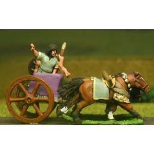  15mm Egyptian General, Driver and Spearman in 4 Horse Chariot 
