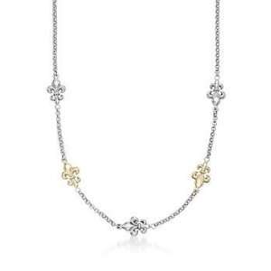  Two Tone Fleur De Lis Necklace. 18 Jewelry