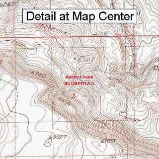 USGS Topographic Quadrangle Map   Rocky Creek, Idaho (Folded 