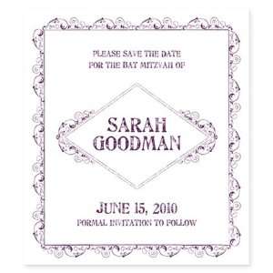  Traditional Bat Mitzvah Save The Date Magnet Save The Date 