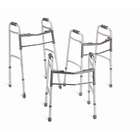   MDS86410W54 Two Button Folding Walkers with 5 Wheels Case Of 4 EA