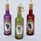   Pack of 12 Tuscan Winery Glass Wine Bottle Christmas Ornaments 5.5