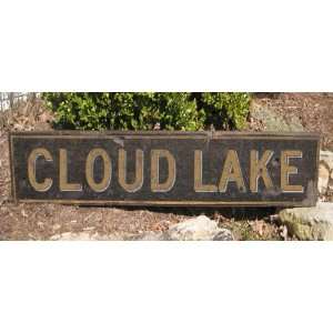  CLOUD LAKE, FLORIDA   City Rustic Hand Painted Wooden Sign 