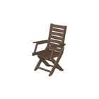   Recycled Oceanic Outdoor Patio Folding Dining Chair   Chocolate Brown