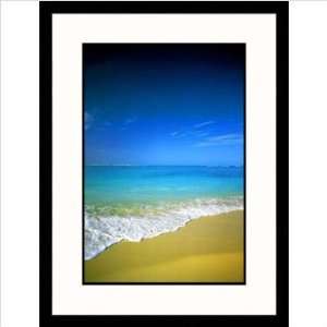 Ocean and Beach Framed Photograph   Elan Sun Star Frame Finish Black 