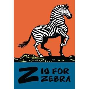   By Buyenlarge Z is for Zebra 12x18 Giclee on canvas