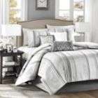   Classics Lansing Silver California King 7pcs Jacquard Comforter Set