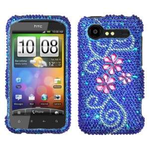   Flower Crystal Bling Hard Case Phone Cover HTC Droid Incredible 2