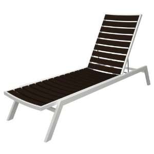  Recycled European Outdoor Chaise Lounge Chair   Chocolate 