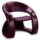 Coaster Company Accent Seating Burgundy Vinyl Retro Style Chair by 