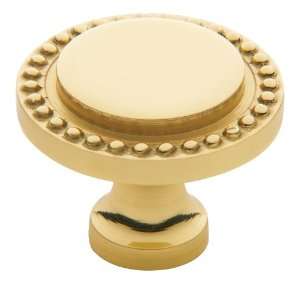   Solid Brass 1.25 Dia. Beaded Cabinet Knob with .940 projection 4443
