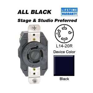 Leviton 2410 B 20 Amp, 125/250 Volt, Flush Mounting Locking Receptacle 