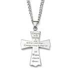 PalmBeach Jewelry Serenity Prayer Cross Pendant