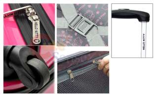 Sanrio Hello Kitty Trolley Bag Emblms Luggage Silver Metal 8