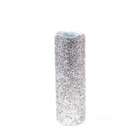 CC Christmas Decor 12 Silver Glitter Flameless LED Christmas Pillar 